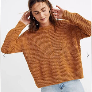 Madewell Joslin Pullover Sweater brown crewneck 22494